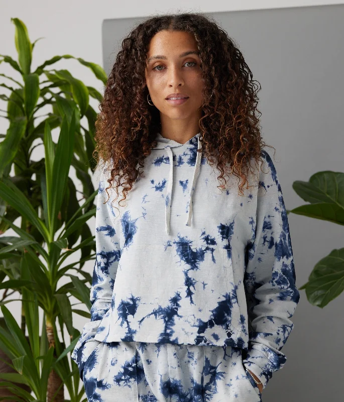 Aria Hoodie - Dark Blue Tie Dye