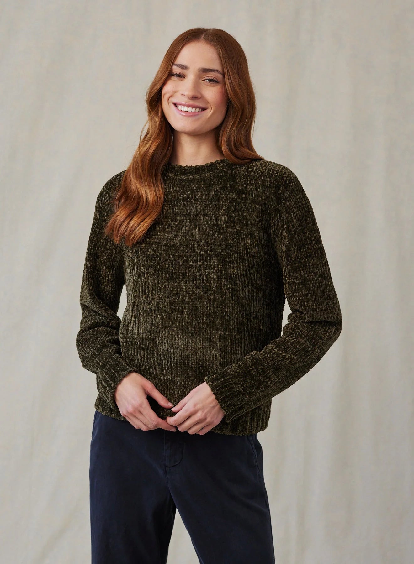 Bella Dahl Crew Neck Chenille Sweater