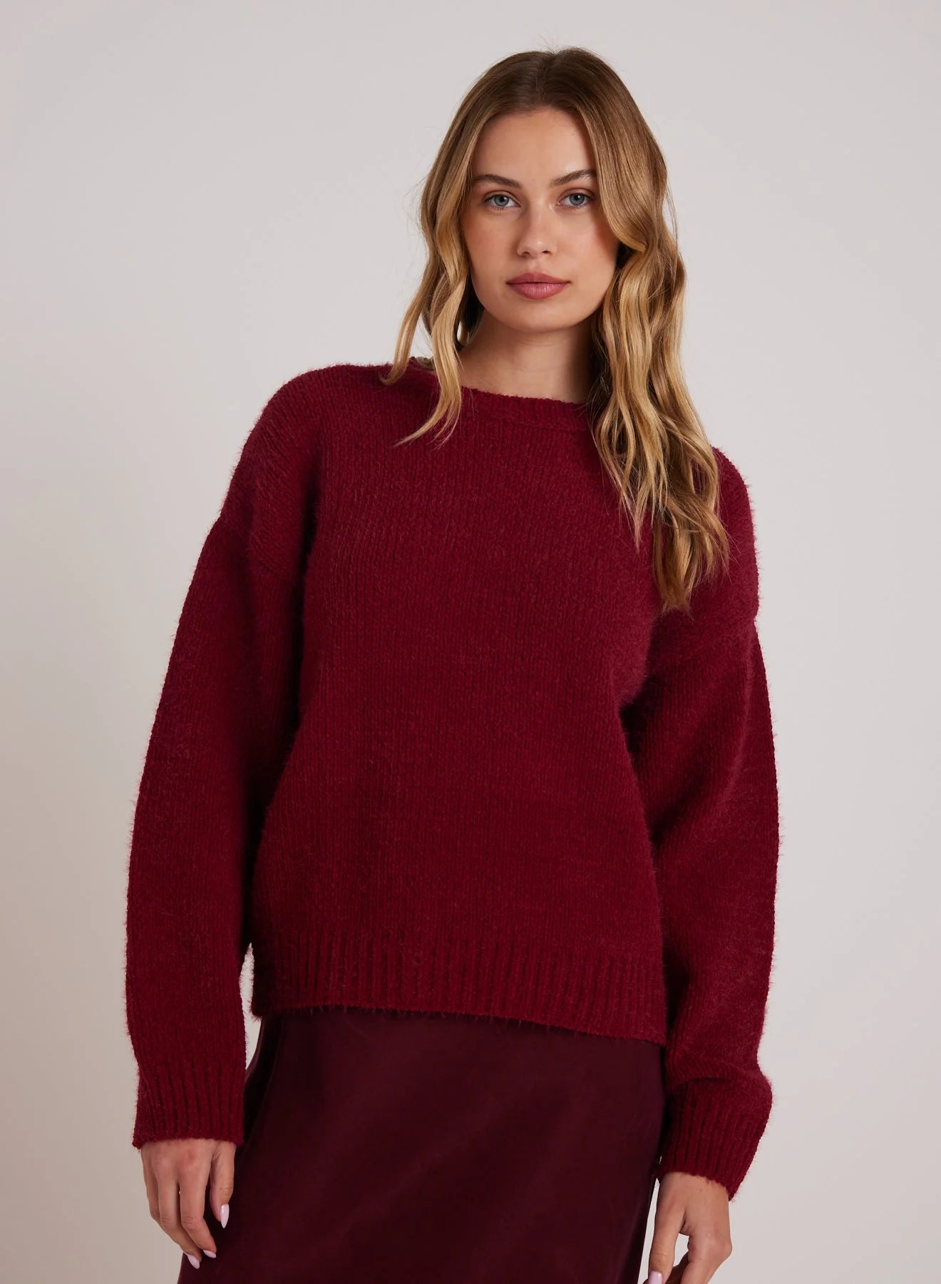 Bella Dahl Drop Shoulder Fuzzy Chenille Sweater