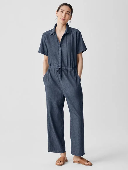 Eileen Fisher Airy Organic Cotton Twill Jumpsuit