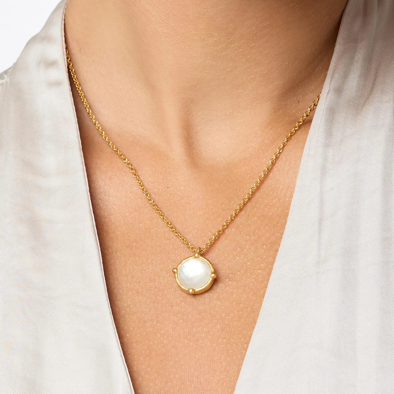 Julie Vos Honeybee Solitaire Necklace