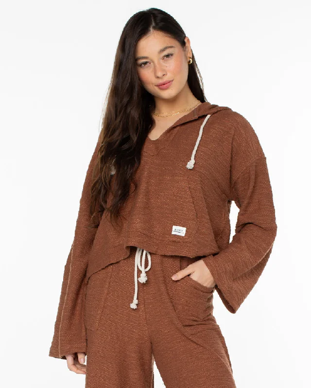 Roxy Rich Coast Solid Sweatshirt-Carob Brown