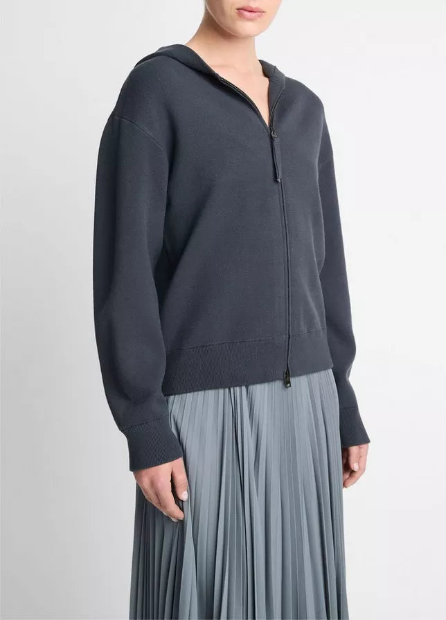 Vince Two-Way Zip-Up Hoodie